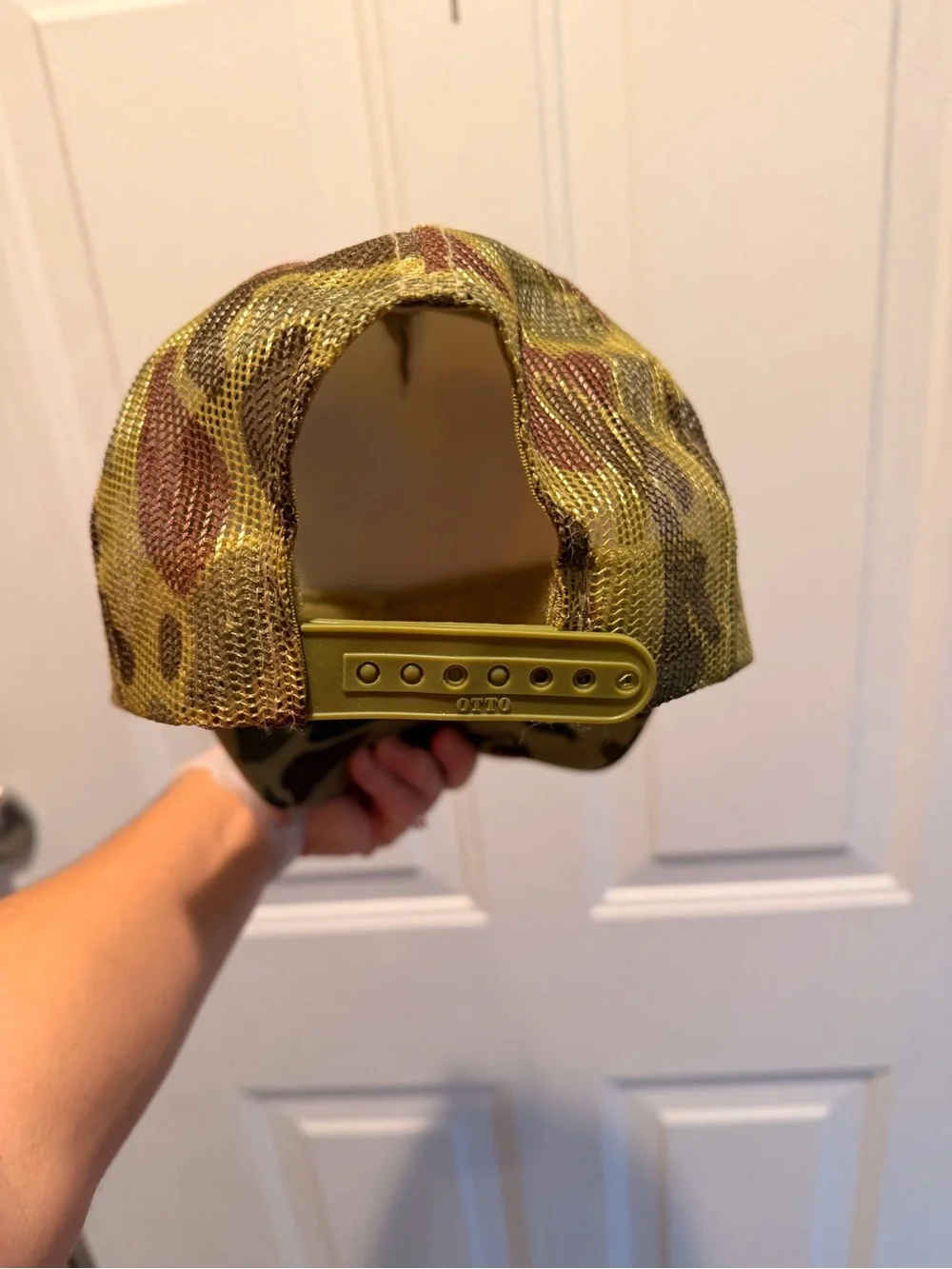 Sequin Mallard Duck Trucker Hat - Olive/Camo
